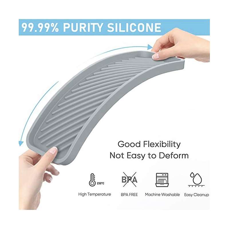Kitchen Sink Organizer Tray,sponge Holder for Kitchen Sink Bathroom Counter Tray Sponge Silicone So