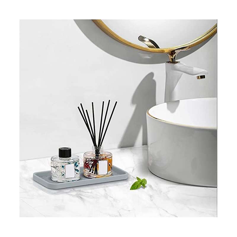 Kitchen Sink Organizer Tray,sponge Holder for Kitchen Sink Bathroom Counter Tray Sponge Silicone So
