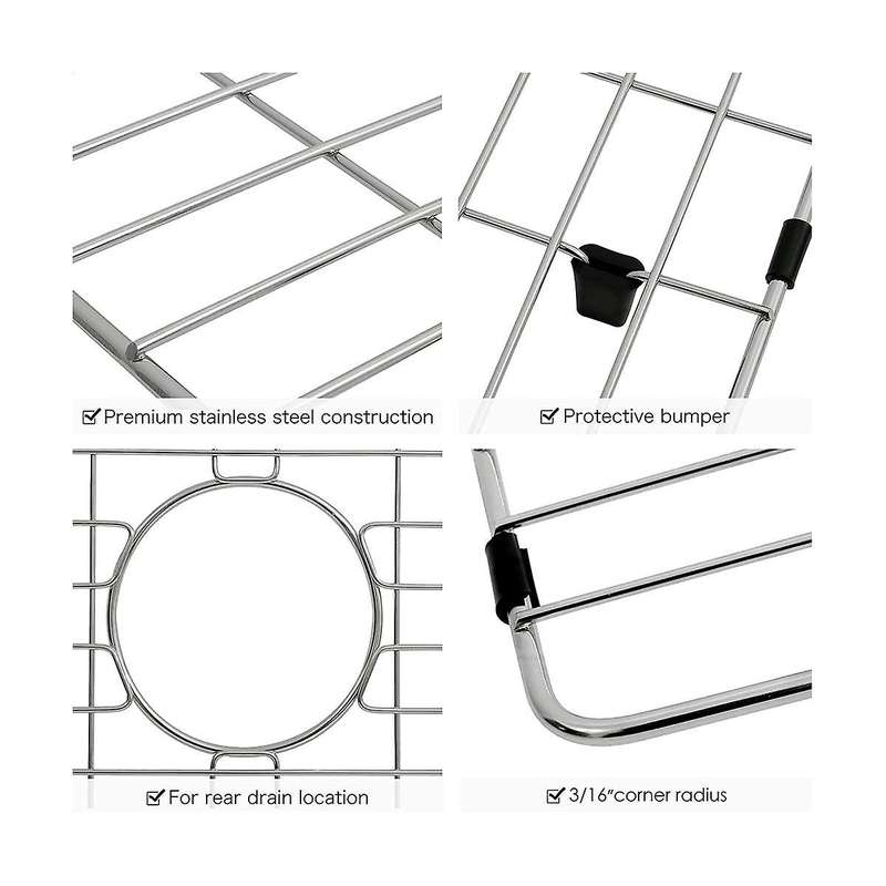 Kitchen Sink Grid Sink Bottom Grid,stainless Steel Sink Grid and Sink Protectors for Kitchen Sink wi