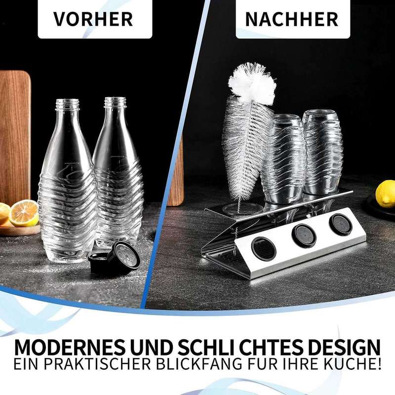 Kitchen Soda Bottles for Sodastreams Drain Holder with Pad for Household