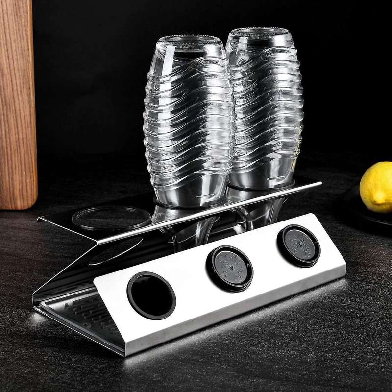 Kitchen Soda Bottles for Sodastreams Drain Holder with Pad for Household