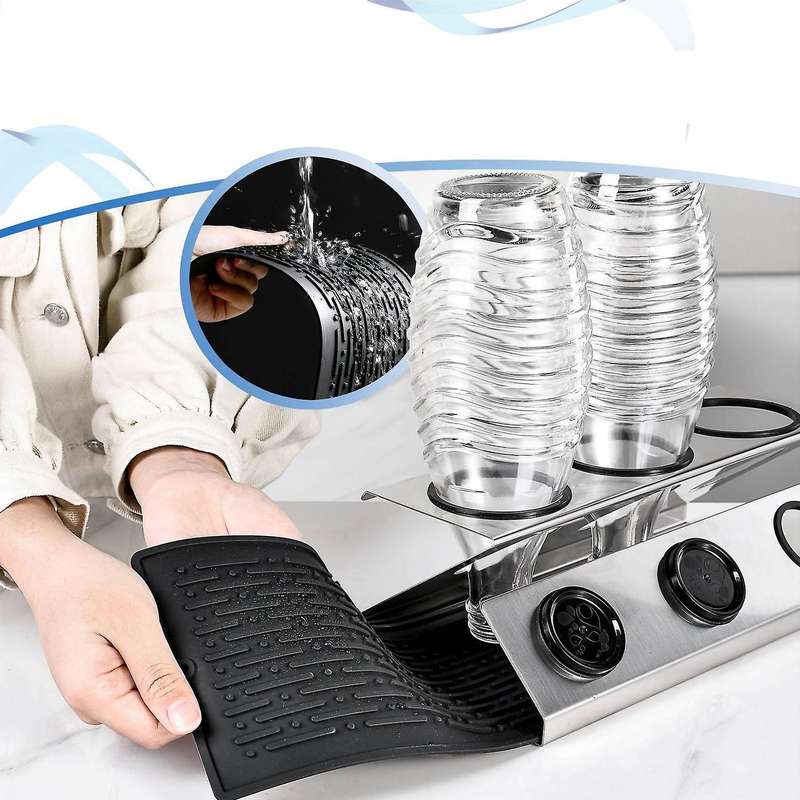 Kitchen Soda Bottles for Sodastreams Drain Holder with Pad for Household