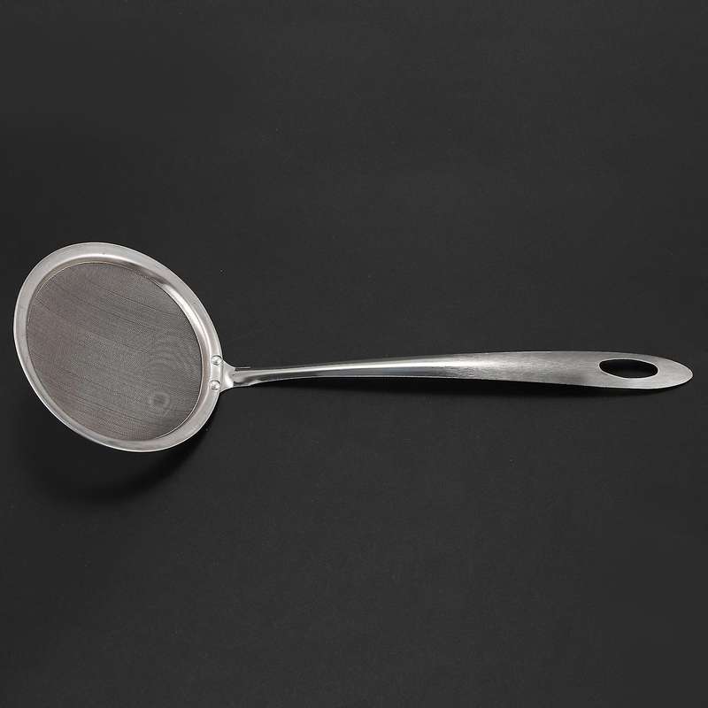 Kitchen Stainless Steel Mesh Hanging Oil Filter Net Strainer Scoop