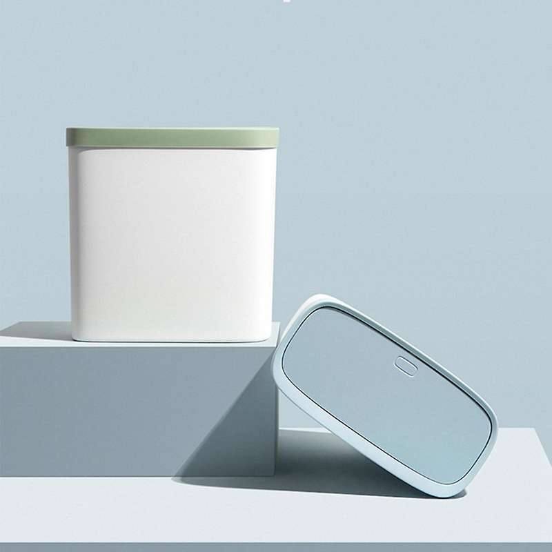 Kitchen Smart Trash Can Bathroom Plastic Trash Can Narrow Gray