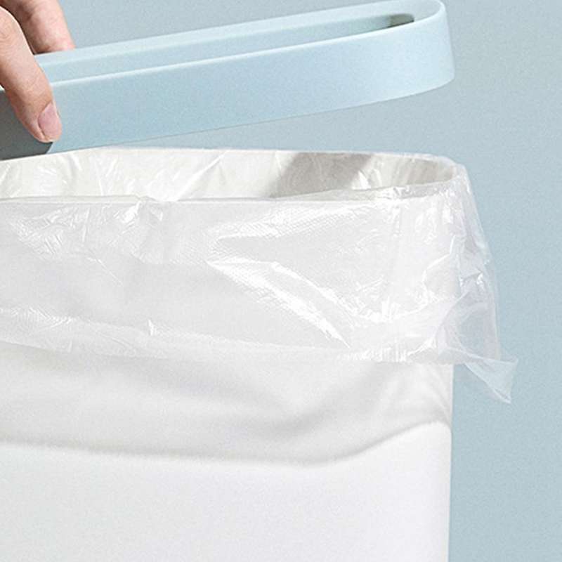 Kitchen Smart Trash Can Bathroom Plastic Trash Can Narrow Gray
