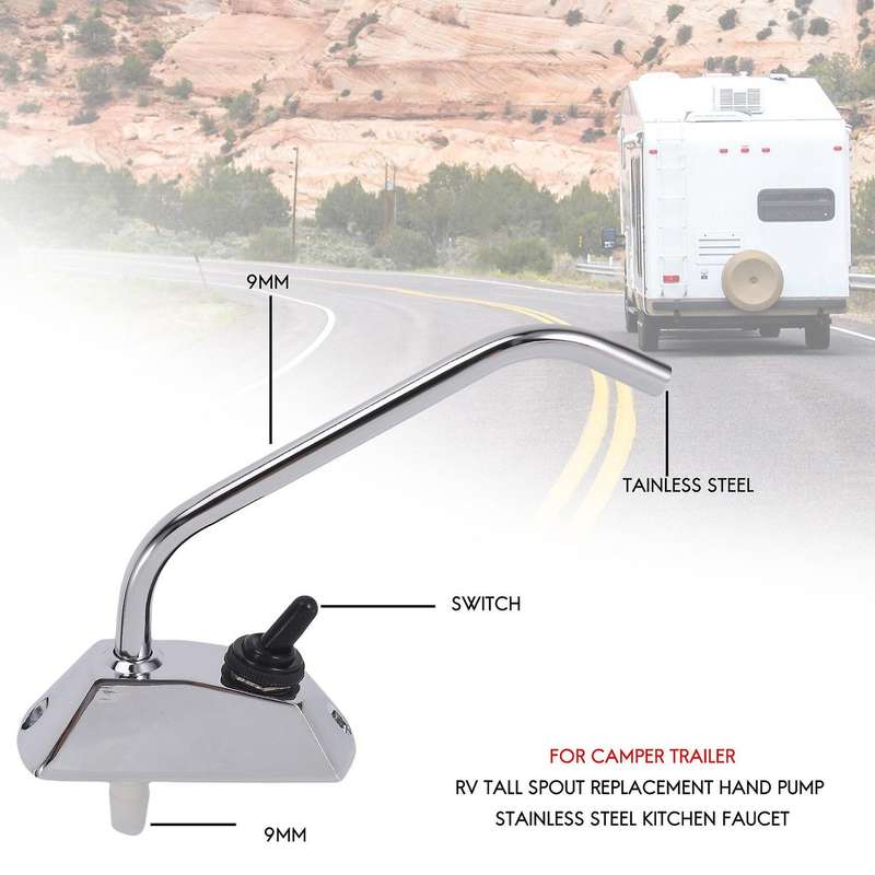 Kitchen Sink WaterTap 12V 360 Degree Rotation Compatible RV Camper Caravan