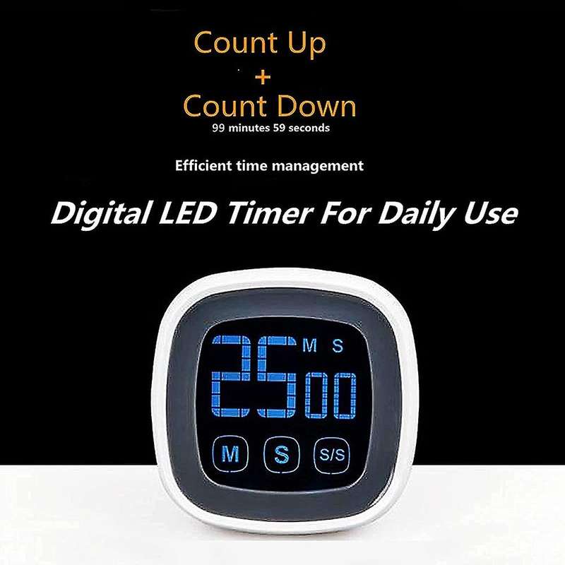 Kitchen Timer for Cooking Touchscreen LCD Classroom Timer for Kids Digital Timer for Game Meeting Fi