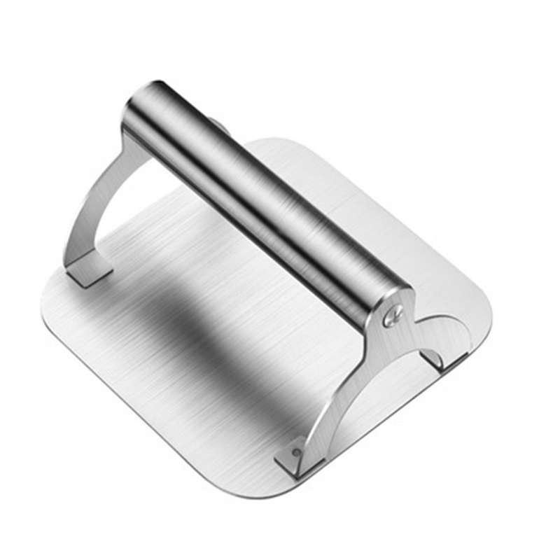 Kitchen Stainless Steel Steak Weight/bacon Press with Handle, Heavy-weight Grill Press Commercial G