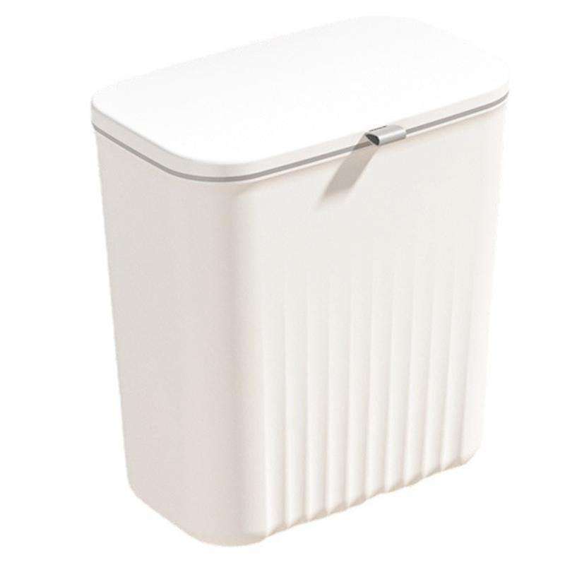 Kitchen Trash Can Household Cabinet Door Hanging Sliding Cover Storage Bucket Trash Can Wall-mounte