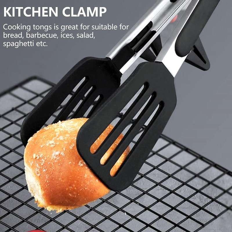 Kitchen Tongs,premium Stainless Steel Cooking Tongs with Silicone Tips, Non-slip Food Tongs for Co