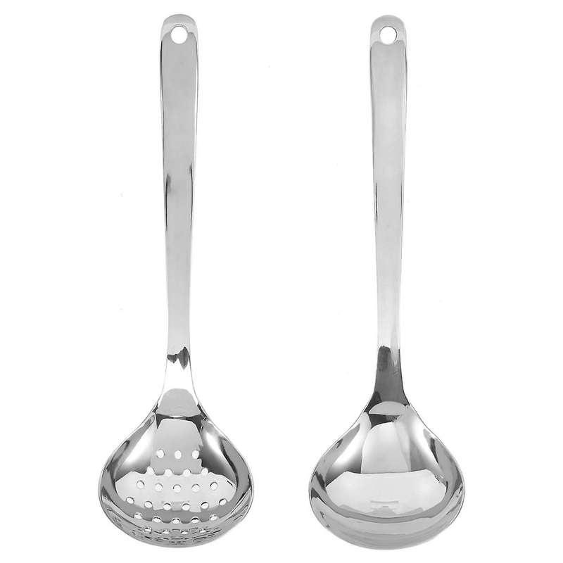 Kitchen Tools Stainless Steel Soup Spoon and Colander Household Thickening Cooking Spoon Kitchen Sco