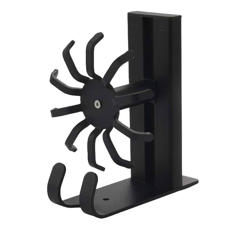 Kitchen Utensil Rack Wall Mounted, Pots and Pans Hanging Rack, Sliding Rail Rotating Pot Rack with 1