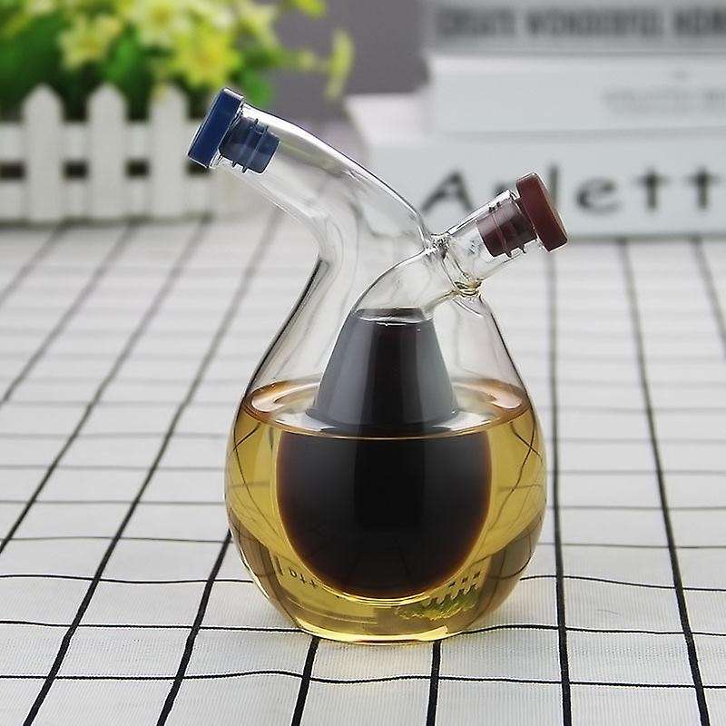 Kitchen Two-in-one Oil Dispenser Design Vinegar Cruet Olive Can Quality Oil Pourer Condiment Dispens