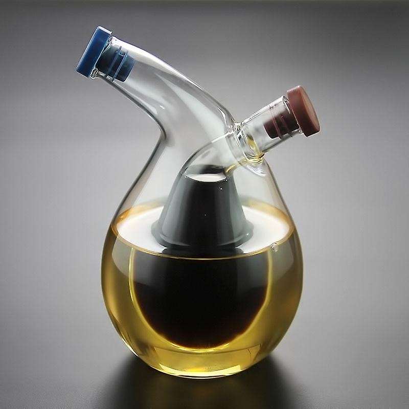 Kitchen Two-in-one Oil Dispenser Design Vinegar Cruet Olive Can Quality Oil Pourer Condiment Dispens