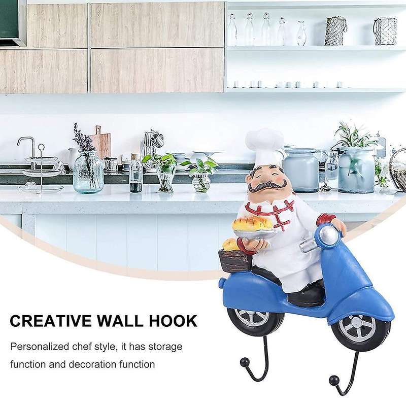 Kitchen Wall Hanging Decoration Kitchen Restaurant Bakery Decoration Chef with Bread Doll Wall Hook
