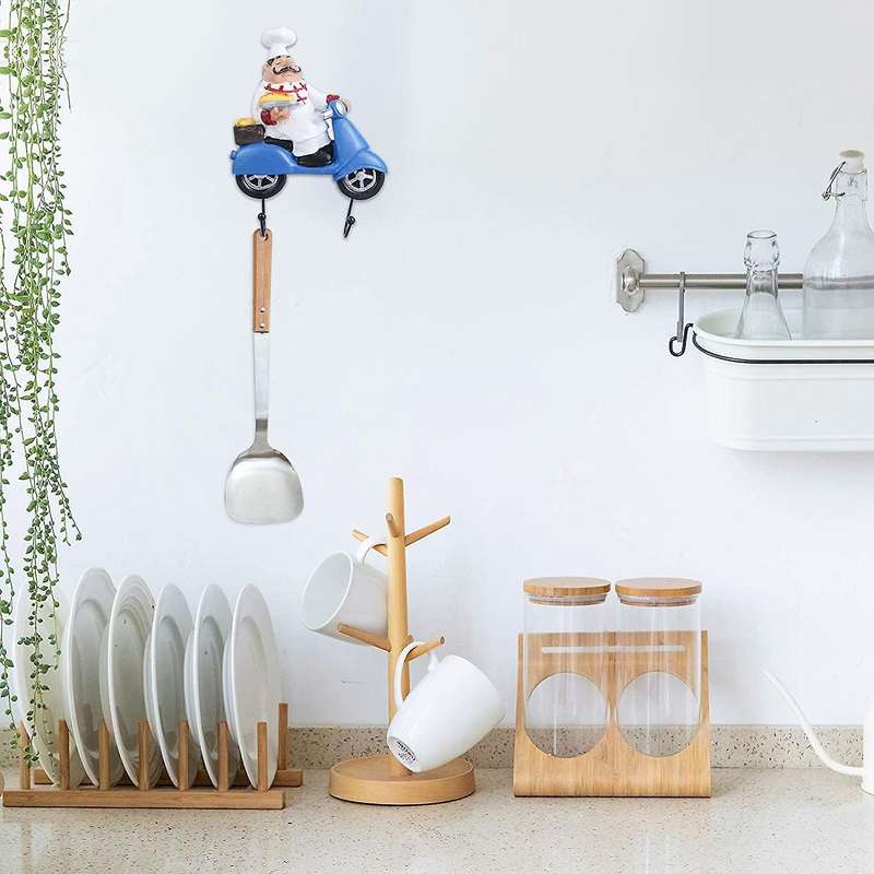 Kitchen Wall Hanging Decoration Kitchen Restaurant Bakery Decoration Chef with Bread Doll Wall Hook