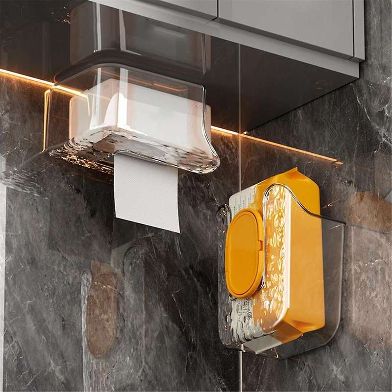 Kitchen Wipes Storage Box, Non-Porous Wall-Mounted Paper Towel Holder Kitchen Bedroom and Bathroom