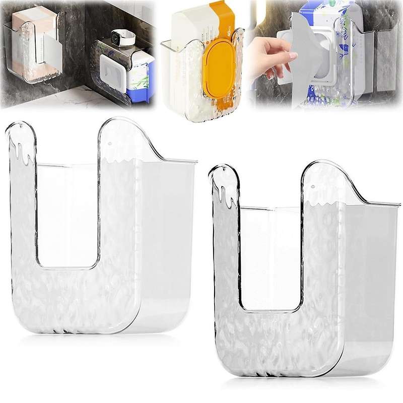 Kitchen Wipes Storage Box, Non-Porous Wall-Mounted Paper Towel Holder Kitchen Bedroom and Bathroom