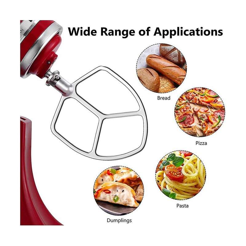 Kn256ww 6qt Wire Whip+mixer Aid Paddle for 6 Quart Stand Mixer Accessory Replacement, Egg Cream Stir