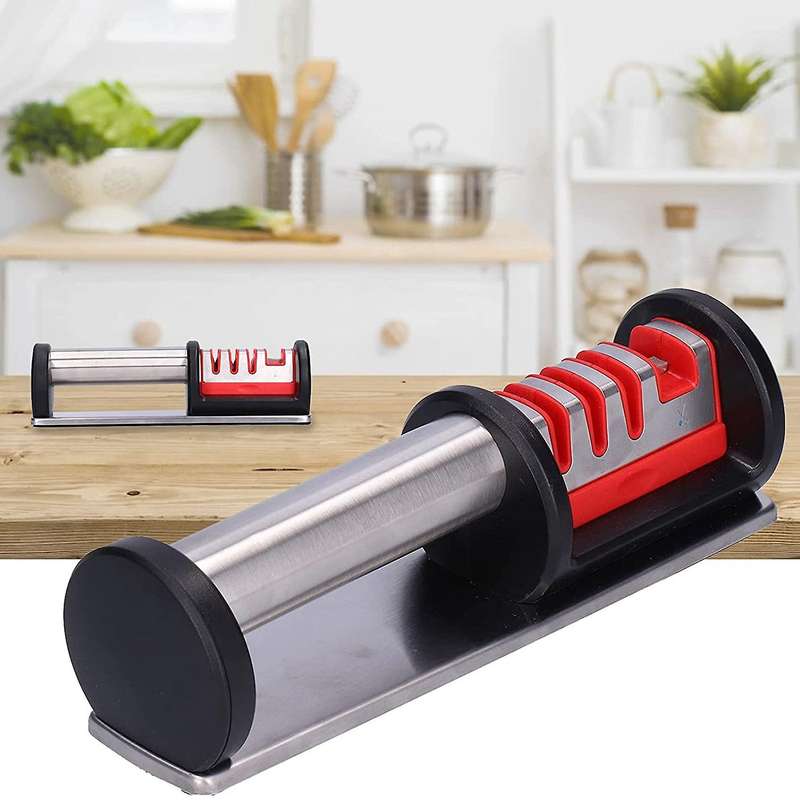 Knife Sharpeners Professional Manual Sharpener 4 Stage Tungsten Steel Diamond Sharpener for Kitchen