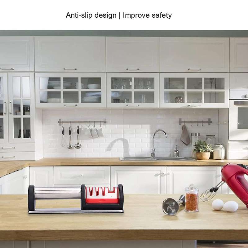Knife Sharpeners Professional Manual Sharpener 4 Stage Tungsten Steel Diamond Sharpener for Kitchen