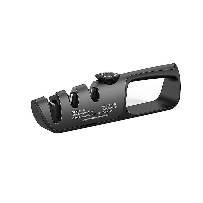 Knife Sharpeners with Adjustable Angle Knob, Multifunctional 3-stage Sharpening, Polishing Sharpene