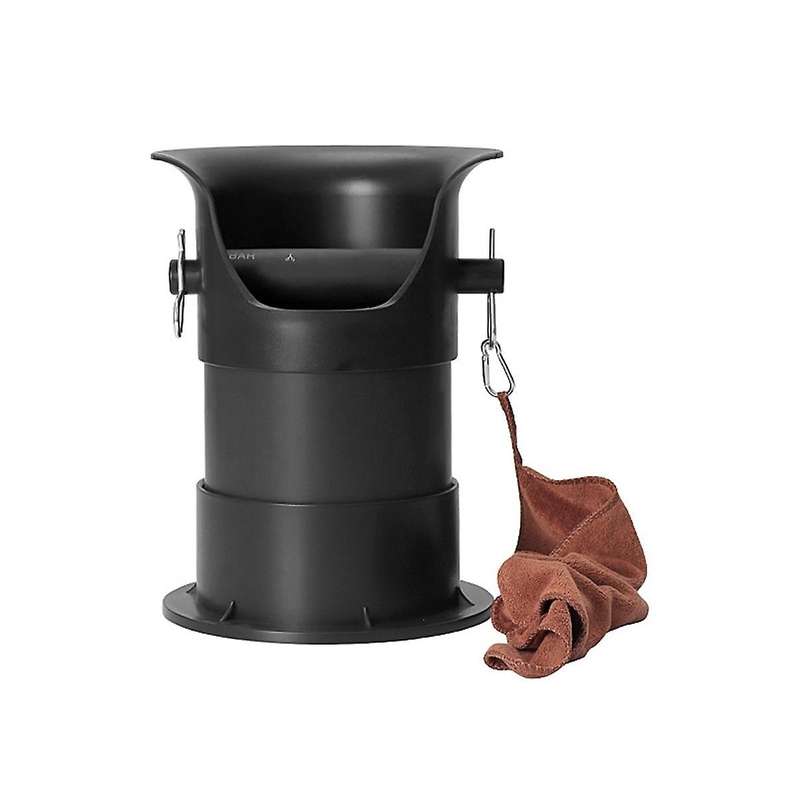 Knock Box for Espresso Grounds with Removable Non- Base, Coffee Grind Collection Dump Bin,black