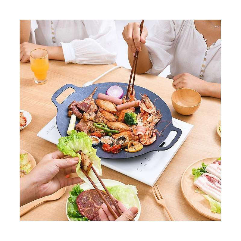 Korean Bbq Non Stick Baking Pan Round Bbq Grill Plate Grill Non Stick Round Baking Pan (universal 3