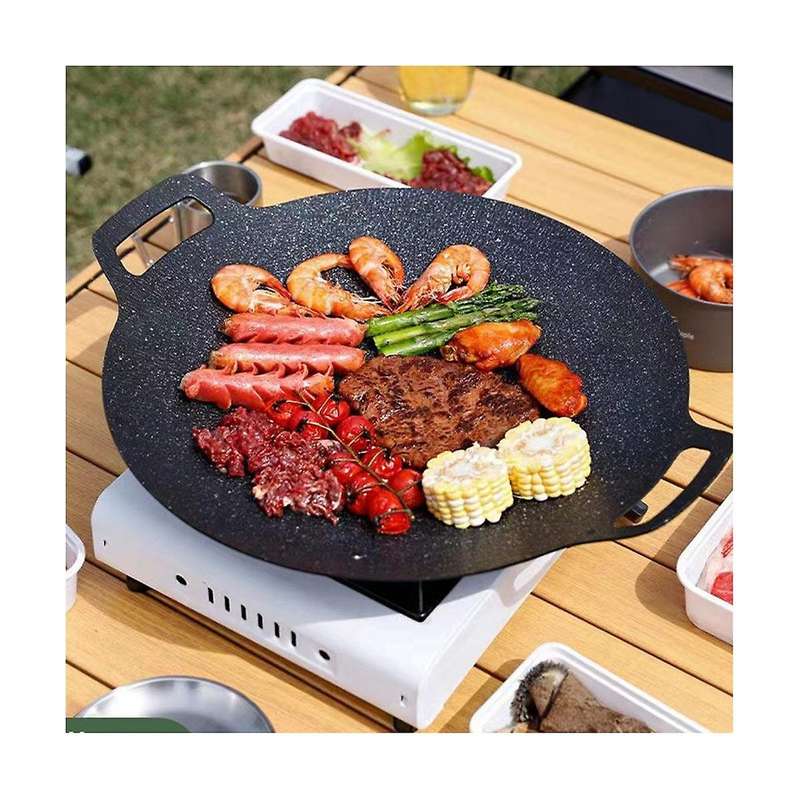 Korean Bbq Non Stick Baking Pan Round Bbq Grill Plate Grill Non Stick Round Baking Pan (universal 3