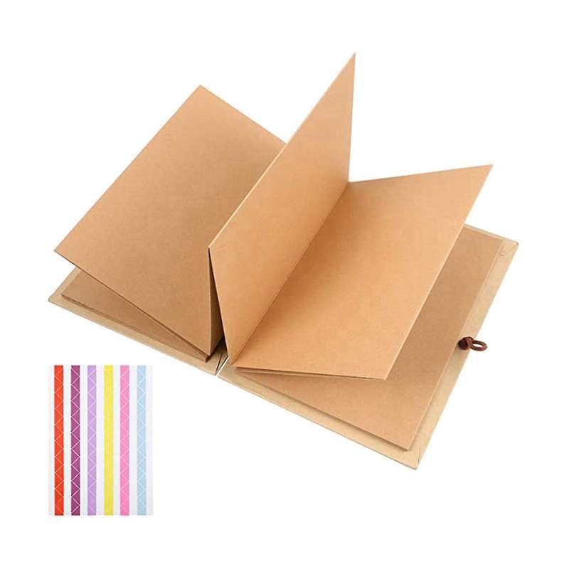 Kraft Paper Album Vintage Accordion Style Diy Scrapbook Album Crafts 's Day Wedding Anniversary