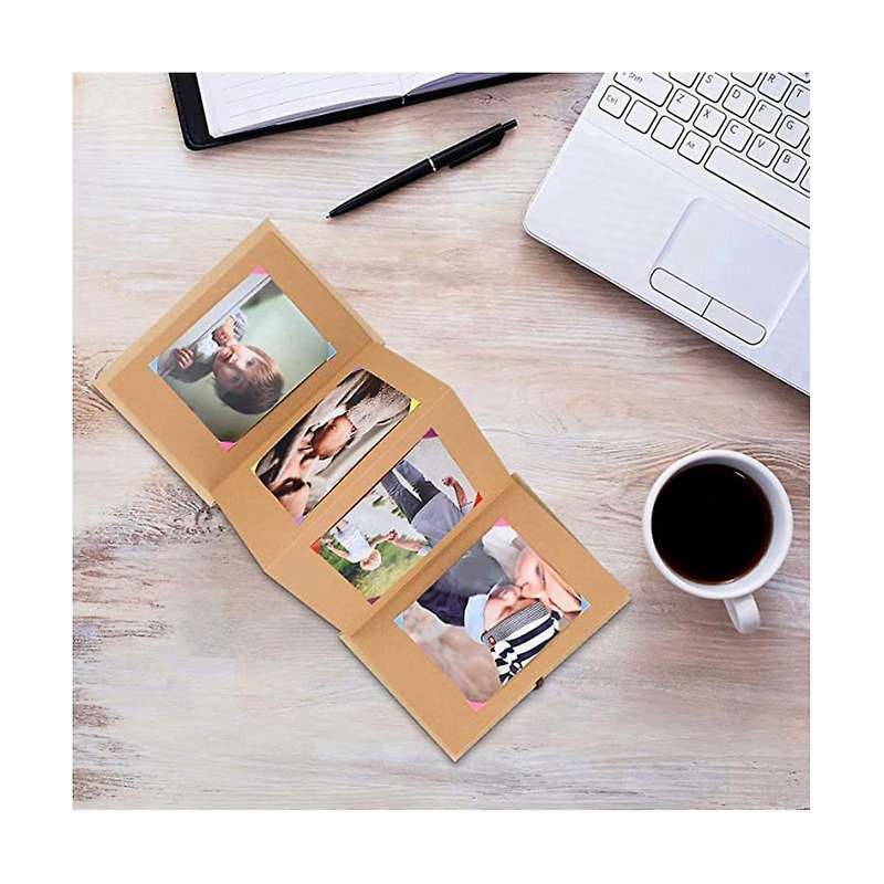 Kraft Paper Album Vintage Accordion Style Diy Scrapbook Album Crafts 's Day Wedding Anniversary