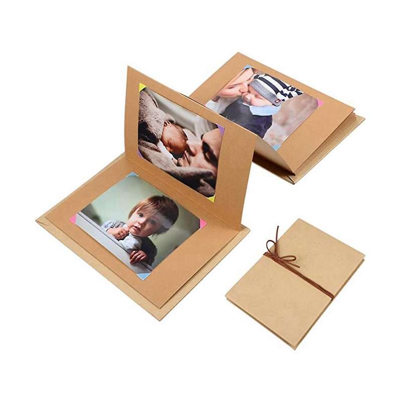 Kraft Paper Album Vintage Accordion Style Diy Scrapbook Album Crafts 's Day Wedding Anniversary