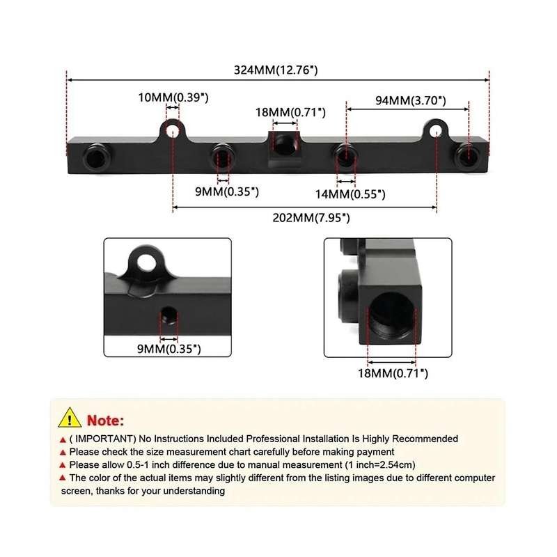 K-series Fuel Rail with Oil Gauge High-flow Fuel Rail for K20-k24 Series