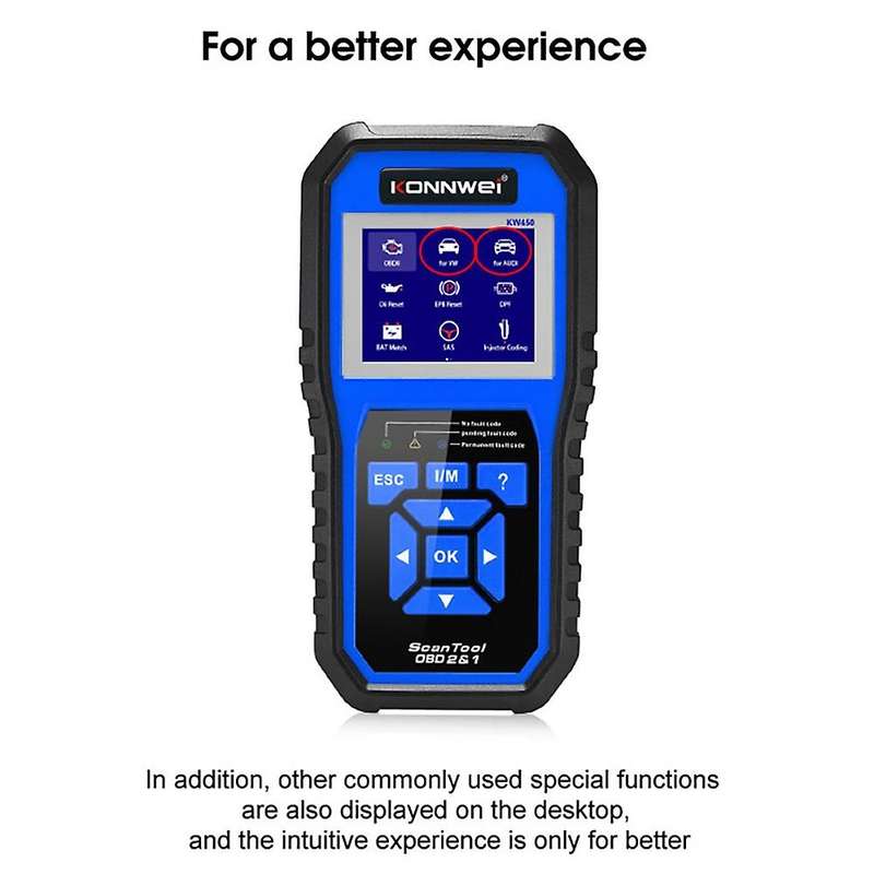 KW450 OBD2 Scanner Diagnostic Instrument for Series Car Scanner Diagnostic Tool Automotive Scanner C