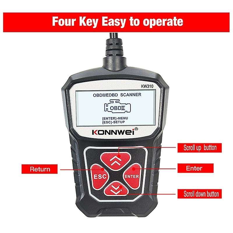 KW310 OBD2 Scanner for Auto Car Scanner Diagnostic Tool Automotive Scanner Car Tools 12V