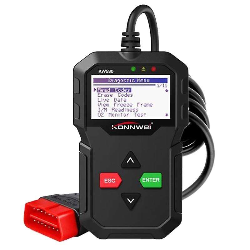 KW590 OBD Diagnostic Tool Car Code Reader Automotive OBD2 Scanner Support Multi- Cars&Languages