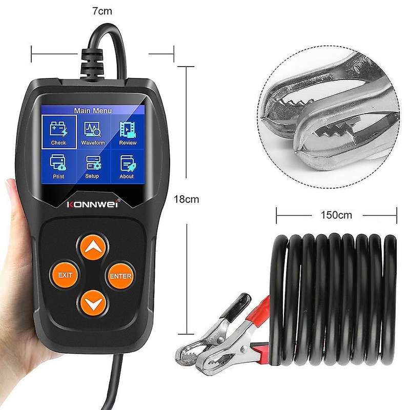 KW600 Car Battery Test Tool 12V Car Battery Car Battery Color Screen Tester