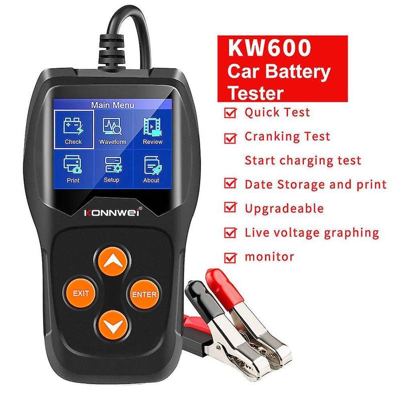 KW600 Car Battery Test Tool 12V Car Battery Car Battery Color Screen Tester