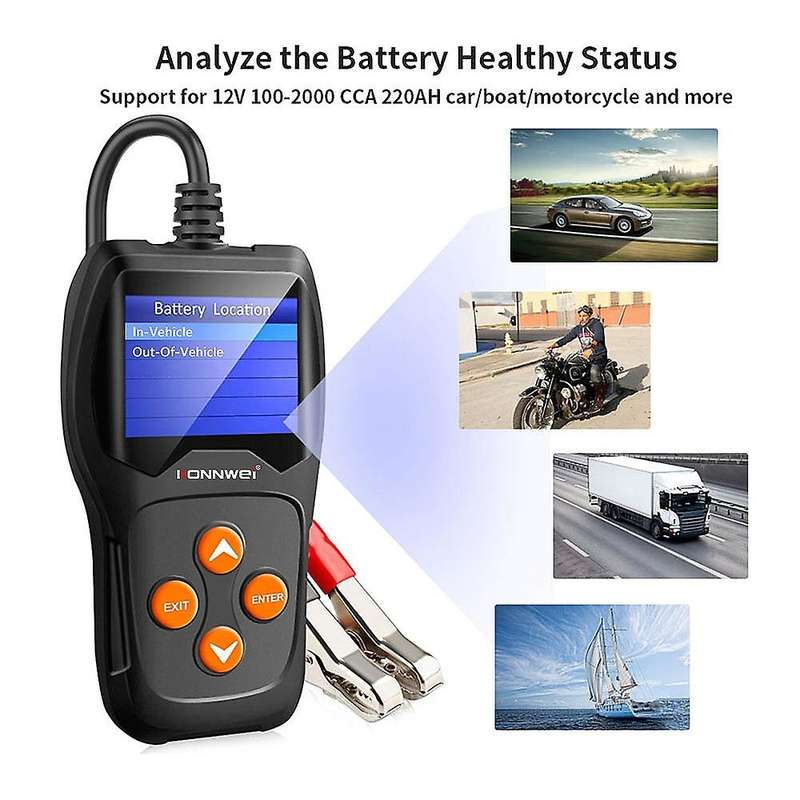 KW600 Car Battery Test Tool 12V Car Battery Car Battery Color Screen Tester