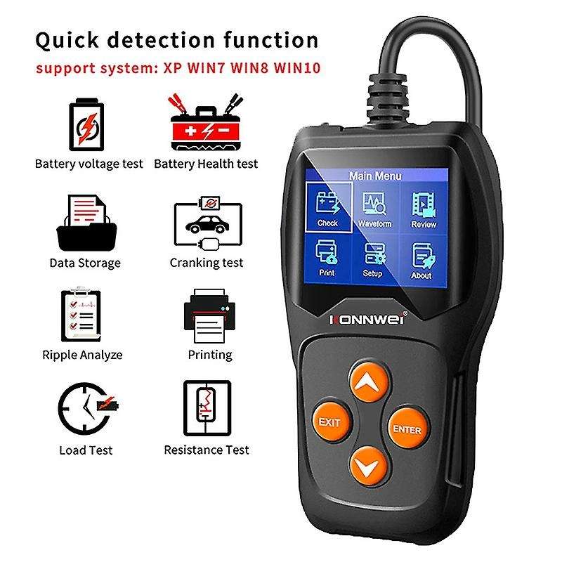 KW600 Car Battery Test Tool 12V Car Battery Car Battery Color Screen Tester