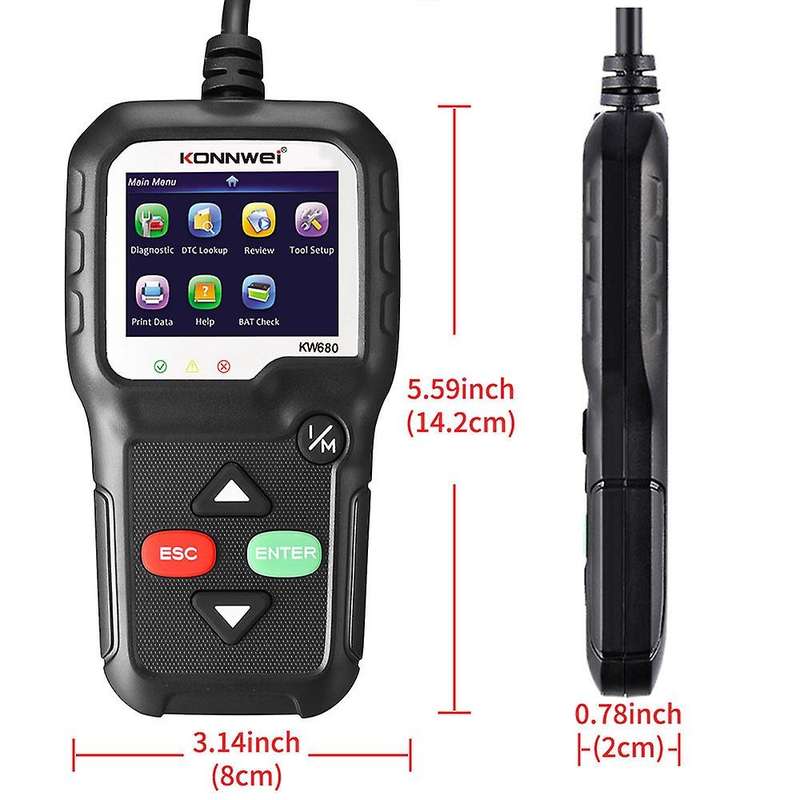 KW680 OBD2 Scanner OBD Car Diagnostic Auto Diagnostic Tool Read Clear Fault Error Codes OBD2 Automot