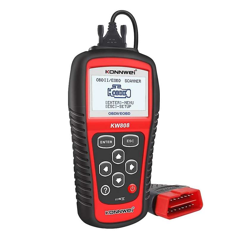 KW808 New OBDII OBD2 EOBD Car Automotive Engine Fault Code Reader Diagnostic Scanner 12V Black