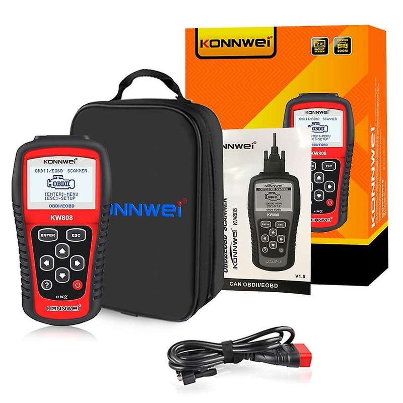 KW808 New OBDII OBD2 EOBD Car Automotive Engine Fault Code Reader Diagnostic Scanner 12V Black