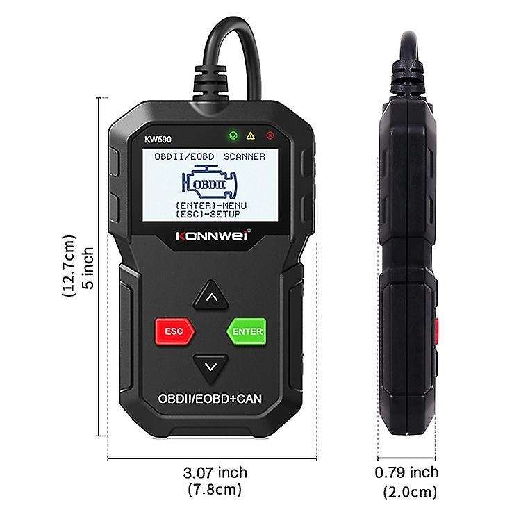 KW590 OBD2 EOBD Car Fault Diagnostic Scanner Car Universal Fault Detector