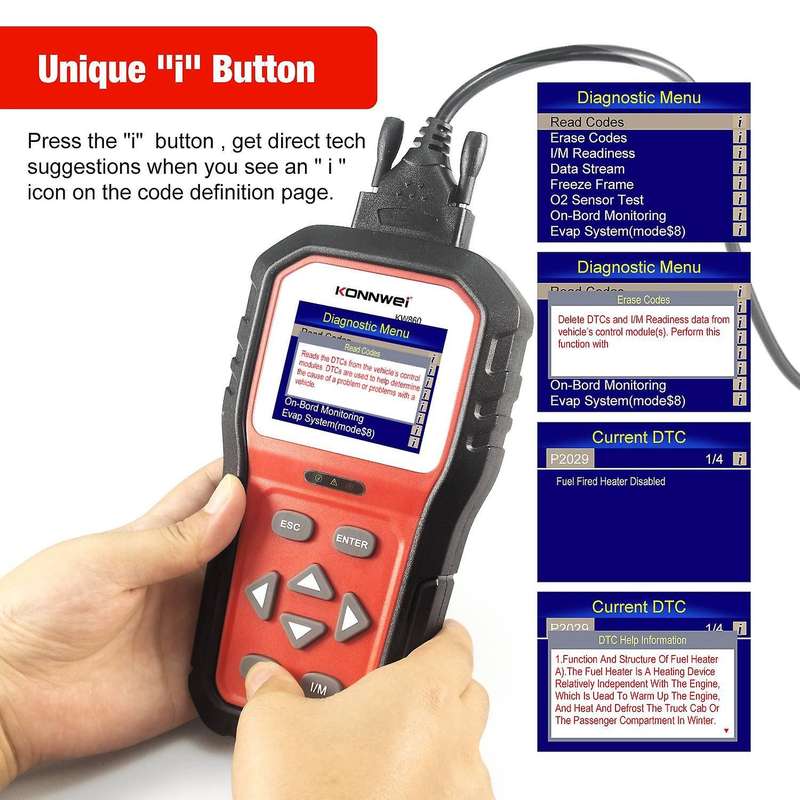 KW860 OBD2 Diagnostic Tool Car Scanner Diagnostic Tool Automotive Scanner Car Tools Multinational La