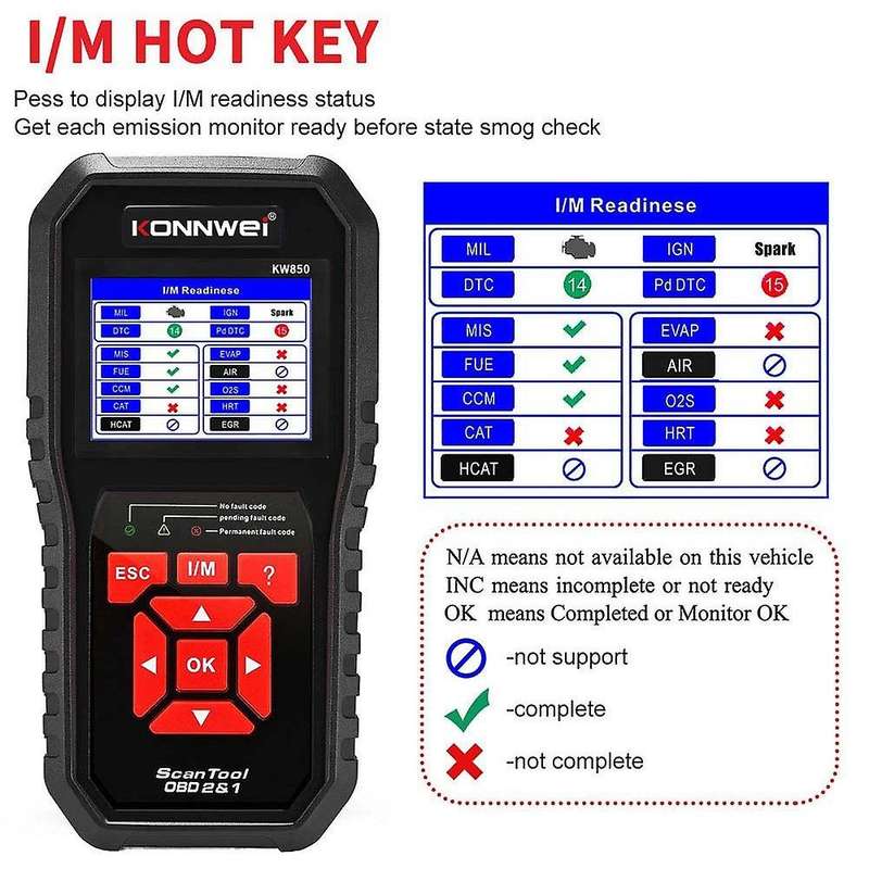 KW850 Universal OBD2 Auto Diagnostic Scanner OBD Car Diagnostic Tool ODB2 Check Engine Automotive Ca