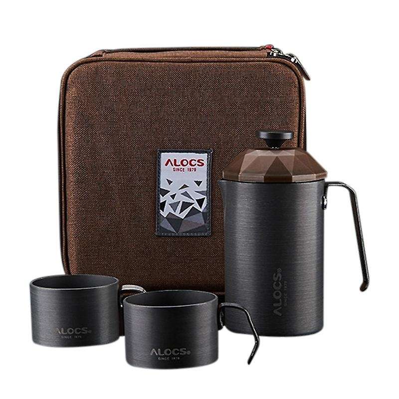 Kw-K25 Outdoor Camping Travel Coffee Pot Coffee Cup French Filter Coffee Pot Teapot Household Portab