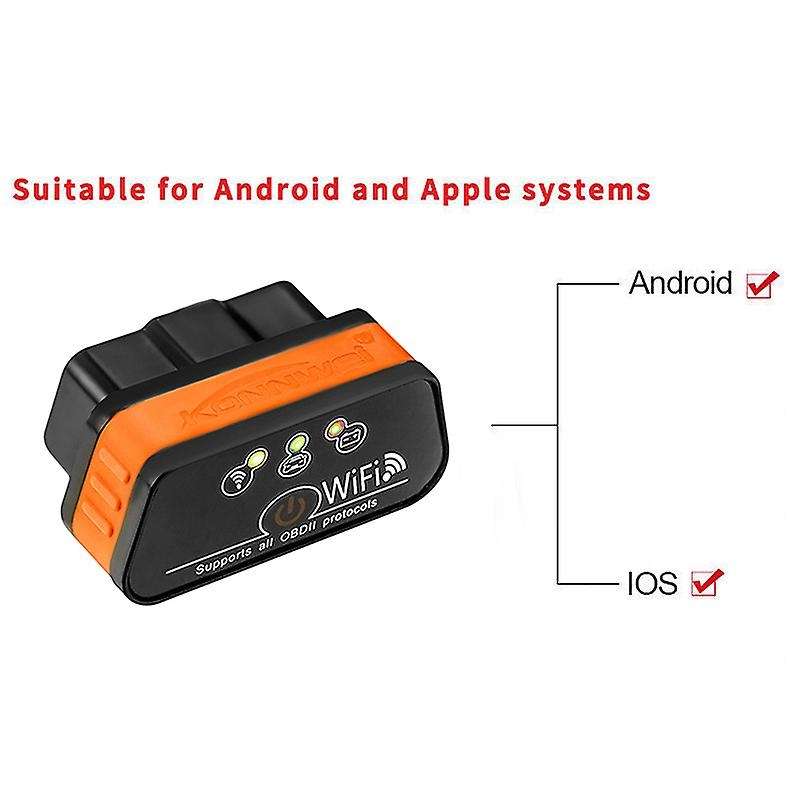KW901 WiFi OBD2 EOBD Car Fault Scanning Diagnostic Instrument Decoder for Android IOS