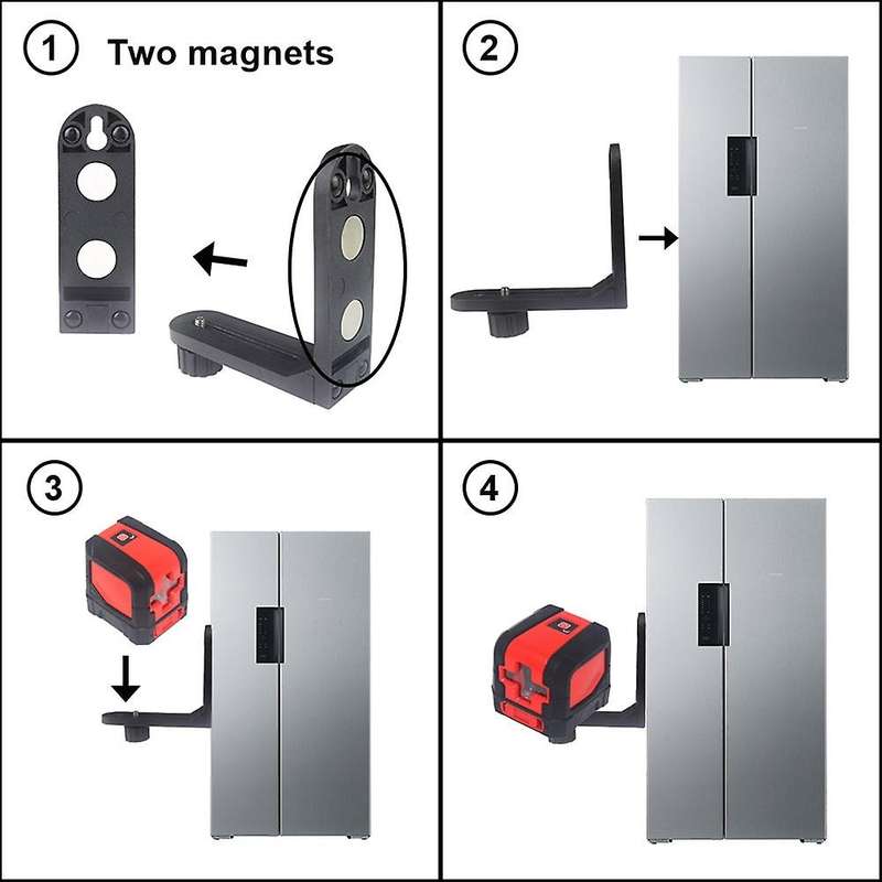 L Bracket Super Strong Magnetic Leveling Support Attracts L-Bracket 5/8 for 6/8/12 Lines 3D Level
