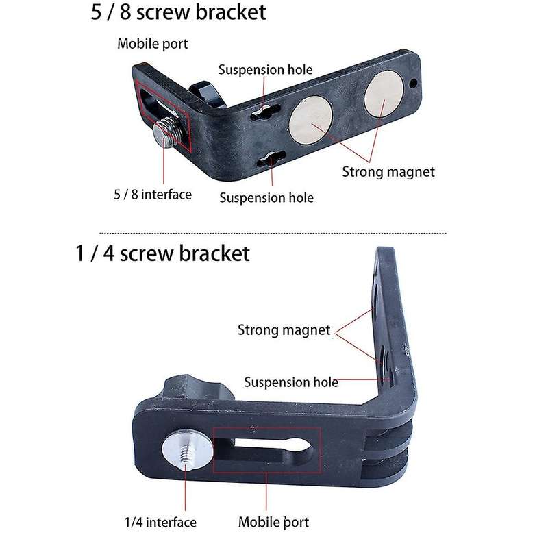 L Bracket Super Strong Magnetic Leveling Support Attracts L-Bracket 5/8 for 6/8/12 Lines 3D Level